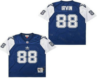 Men's Dallas Cowboys #88 Michael Irvin Navy 1995 Throwback Jersey