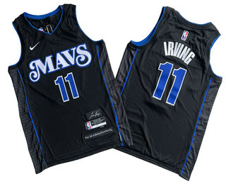 Men's Dallas Mavericks #11 Kyrie Irving Navy Blue 2023 City Icon Swingman Jersey