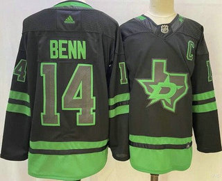 Men's Dallas Stars #14 Jamie Benn Black Alternate Stitched Jersey