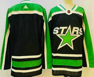 Men's Dallas Stars Blank Black 2022 Reverse Retro Authentic Jersey
