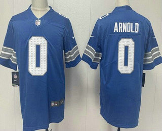 Men's Detroit Lions #0 Terrion Arnold Limited Blue Vapor Jersey