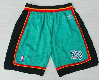 Men's Detroit Pistons Green 1998-99 Just Don Shorts Swingman Shorts 01