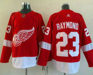 Men's Detroit Red Wings #23 Lucas Raymond Red Authentic Jersey