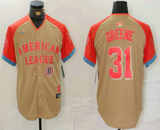 Men's Detroit Tigers #31 Riley Greene Cream 2024 All Star Limited Stitched Jersey