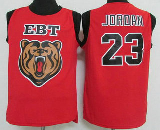 Men's Emma B Trask Middle School #23 Lebron James Red Soul Swingman High School Basketball Jersey
