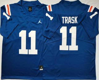 Men's Florida Gators #11 Kyle Trask Blue 2019 Vapor Untouchable Stitched Throwback NCAA Jersey