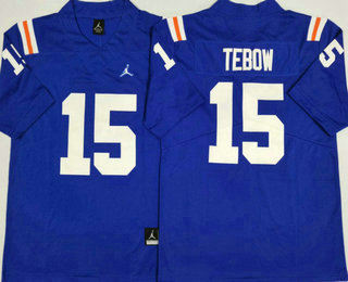 Men's Florida Gators #15 Tim Tebow Blue 2019 Vapor Untouchable Stitched Throwback NCAA Jersey