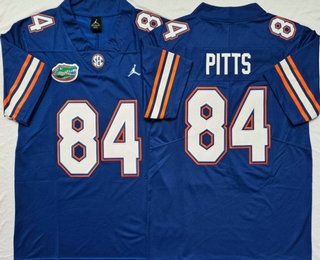 Men's Florida Gators #84 Kyle Pitts Blue 2017 Vapor Untouchable Stitched Nike NCAA Jersey