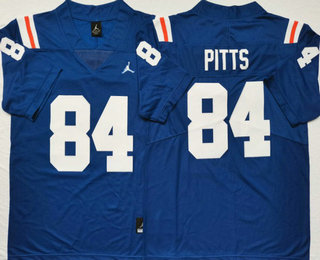 Men's Florida Gators #84 Kyle Pitts Blue 2019 Vapor Untouchable Stitched Throwback NCAA Jersey