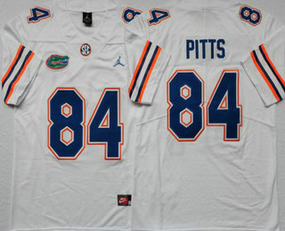 Men's Florida Gators #84 Kyle Pitts White 2017 Vapor Untouchable Stitched Nike NCAA Jersey