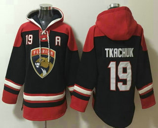 Men's Florida Panthers #19 Matthew Tkachuk Navy Blue Ageless Must Have Lace Up Pullover Hoodie