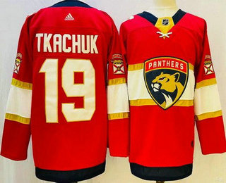 Men's Florida Panthers #19 Matthew Tkachuk Red Authentic Jersey