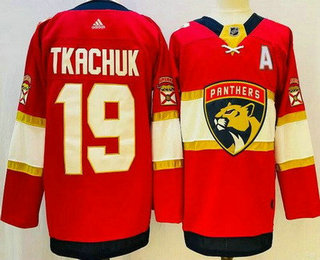 Men's Florida Panthers #19 Matthew Tkachuk Red Authentic Jersey
