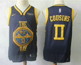 Men's Golden State Warriors #0 DeMarcus Cousins New Navy Blue 2019 City Edition NBA Swingman Jersey
