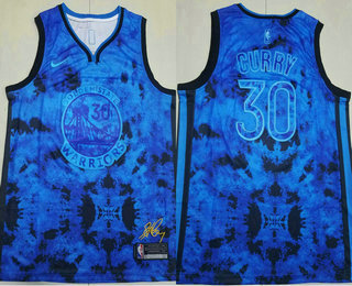 Men's Golden State Warriors #30 Stephen Curry 2023 Blue MVP Swingman Stitched Jersey