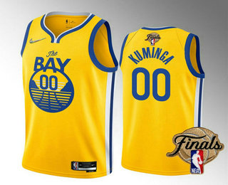 Men's Golden State Warriors Active Player Custom 2022 Yellow NBA Finals Stitched Jersey