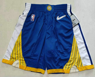 Men's Golden State Warriors Blue 75th Anniversary Diamond 2021 Stitched Shorts