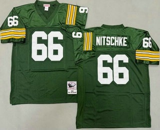 Men's Green Bay Packers #66 Ray Nitschke Green 1969 Throwback Jersey