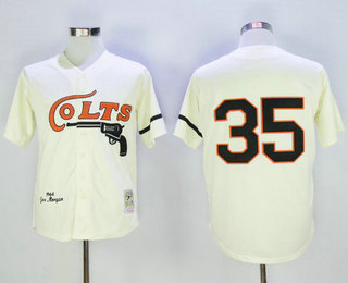 Men's Houston Colt .45s #35 Joe Morgan 1964 Cream Mitchell & Ness Throwback Jersey