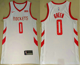 Men's Houston Rockets #0 Jalen Green New White 2018 Nike Swingman ROKiT Stitched NBA Jersey