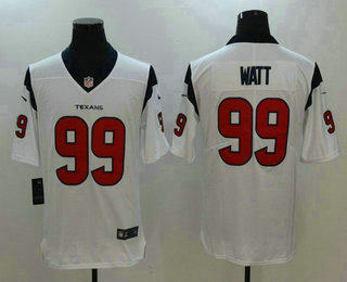 Men's Houston Texans #99 J.J. Watt White Stitched Vapor Untouchable Nike Limited Player Jersey