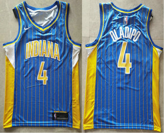 Men's Indiana Pacers #4 Victor Oladipo Blue Nike 2020 Swingman City Edition Jersey