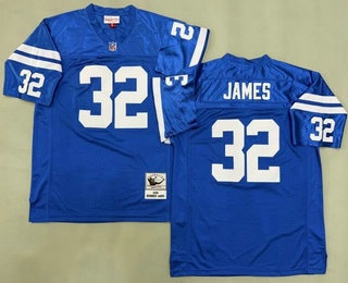 Men's Indianapolis Colts #32 Edgerrin James Blue 1999 Throwback Jersey