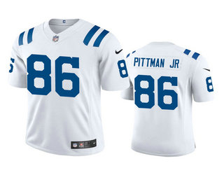 Men's Indianapolis Colts #86 Mike Pittman Jr. White 2020 NFL Draft Vapor Limited Jersey