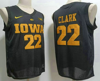 Men's Iowa Hawkeyes #22 Caitlin Clark Black College Basketball Jersey