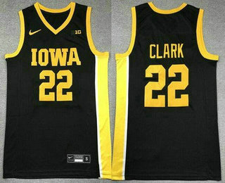 Men's Iowa Hawkeyes #22 Caitlin Clark Black College Basketball Jersey