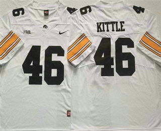 Men's Iowa Hawkeyes #46 George Kittle White 2020 Vapor Untouchable Limited Stitched Nike Jersey