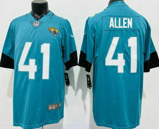 Men's Jacksonville Jaguars #41 Josh Allen Limited Green Vapor Jersey