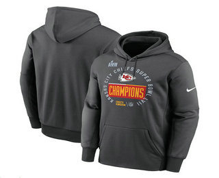 Men's Kansas City Chiefs Black Super Bowl LVII Champions Pullover Hoodie