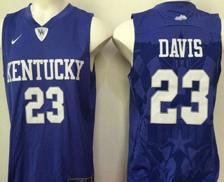 Men's Kentucky Wildcats #23 Anthony Davis Royal Blue College Basketball Stitched NCAA 2016 Nike Swingman Jersey