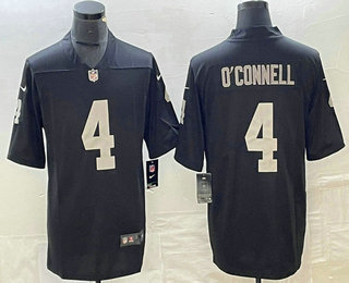 Men's Las Vegas Raiders #4 Aidan OConnell Black Vapor Untouchable Stitched Football Jersey