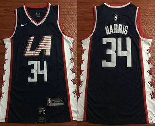 Men's Los Angeles Clippers #34 Tobias Harris Black Nike 2019 New Season Swingman City Edition Jersey