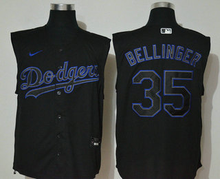 Men's Los Angeles Dodgers #35 Cody Bellinger Lights Out Black Fashion 2020 Cool and Refreshing Sleeveless Fan Stitched MLB Nike Jersey