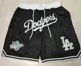 Men's Los Angeles Dodgers Black Just Don Shorts Swingman Shorts