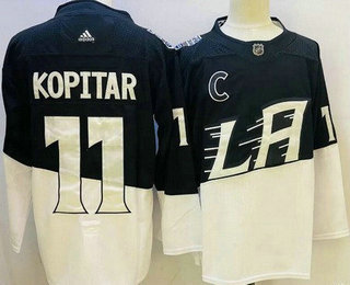 Men's Los Angeles Kings #11 Anze Kopitar Black 2020 Stadium Series Authentic Jersey