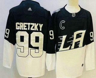 Men's Los Angeles Kings #99 Wayne Gretzky Black 2020 Stadium Series Authentic Jersey