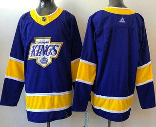 Men's Los Angeles Kings Blank Purple 2021 Reverse Retro Authentic Jersey