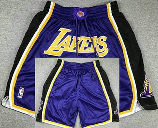 Men's Los Angeles Lakers Purple Statement Just Don Shorts