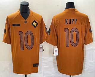 Men's Los Angeles Rams #10 Cooper Kupp Brown 2023 Salute To Service Limited Stitched Jersey