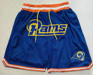 Men's Los Angeles Rams Blue Just Don Swingman Shorts