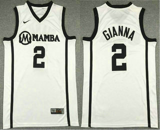 Men's Mamba #2 Gianna White College Basketball Swingman Stitched Jersey