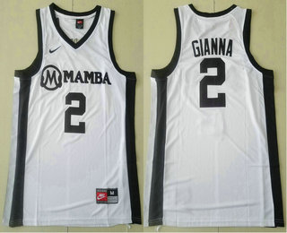 Men's Mamba #2 Gianna White Kobe Bryant Daughter Jersey