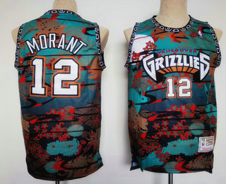 Men's Memphis Grizzlies #12 Ja Morant Green Hardwood Classics Soul Swingman Throwback Fashion Jersey