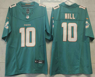 Men's Miami Dolphins #10 Tyreek Hill Green 2023 FUSE Vapor Limited Throwback Stitched Jersey
