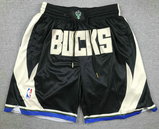 Men's Milwaukee Bucks Black 2021 Statement Icon Swingman Shorts