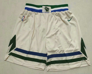 Men's Milwaukee Bucks Cream 2021 City Edition Swingman Shorts